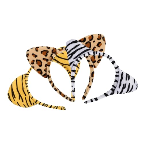 LIFKOME 3stücke Pack Cartoon-tier-haarbänder Aus Plüsch Kopfschmuck Stirnbänder Für Haar-decor Für Party Und Cosplay von LIFKOME