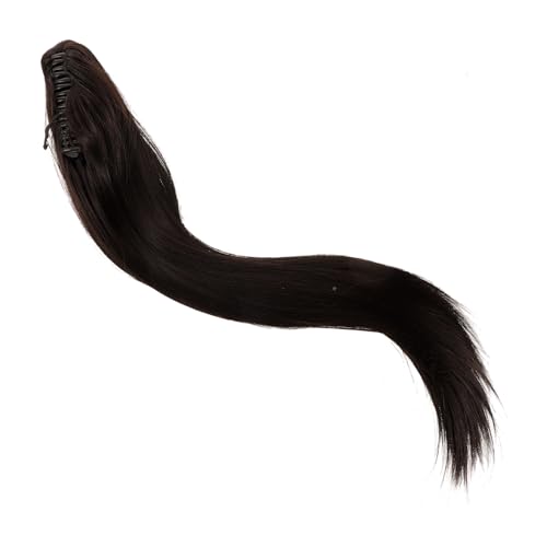 LIFKOME Ponytail Perücke mit Klammer Lang Glatt Synthetisch Natürlich Aussehend Leicht Komfortabel Damen Haarverlängerung für Alltag Party Hochzeit Cosplay von LIFKOME