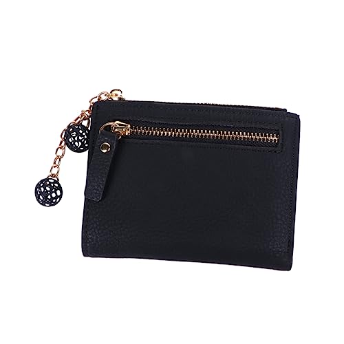 LIFKOME Portable Multifunktionale Geldbörse Für Damen Und Herren Minimalistisches Zippered Kleingeldbörse Schwarz Für Münzen Scheine Und Kleine Gegenstände Und Praktisch Für Alltag von LIFKOME