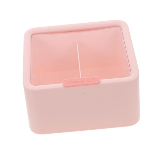 LIFKOME Praktische Kunststoff Aufbewahrungsbox für Wattepads mit Fächern Transparenter Make up Organizer Deckellos Platzsparend für Schminktisch und Badezimmer Modisches Rosa Design LIFKOME Praktische Kunststoff Aufbewahrungsbox für Wattepads mit Fächern Transparenter Make up Organizer Deckellos Platzsparend für Schminktisch und Badezimmer Modisches Rosa Design von LIFKOME