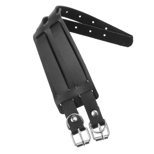 LIFKOME Punk Vintage Armband für Herren Verstellbares Retro Punk Style Lederarmband Breites Individuelles Handgelenkband Modisches Accessoire für Anlässe Schwarz von LIFKOME