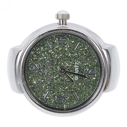 LIFKOME Modische Quarz Fingeruhr aus Zinklegierung Digitale Ringuhr für Damen und Herren Verstellbar Kombination aus Schmuck und Uhr für Geburtstag und Neujahr von LIFKOME