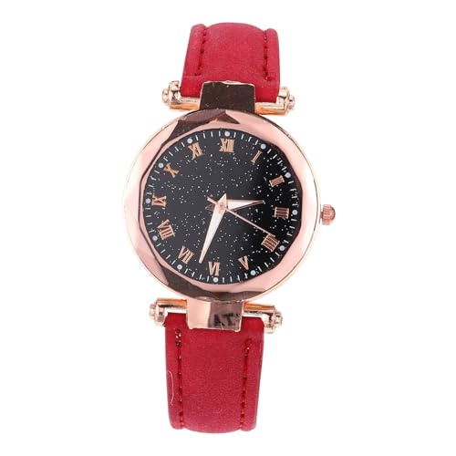 LIFKOME Damen-Armbanduhr Mit Römischem Zifferblatt Lederarmband Für Frauen Verstellbare Freizeituhr Elegantes Design Für Täglichen Gebrauch von LIFKOME