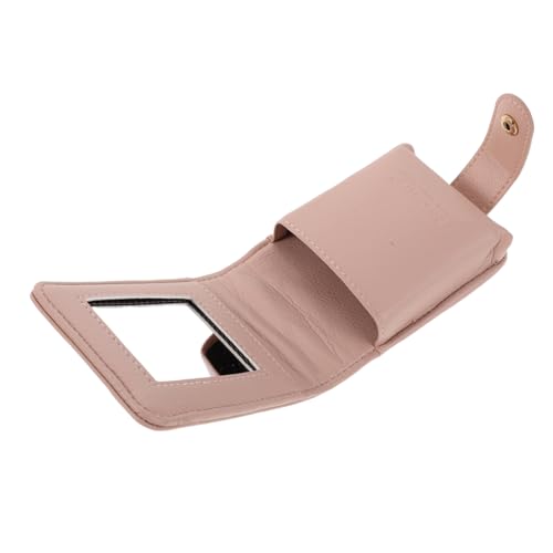 LIFKOME Quilted Makeup Bag für Mädchen Kleine Kosmetiktasche mit Spiegel Kompakte Tragbare Lippenstift-Tasche in Modische Mini-Reisetasche für Damen und Unterwegs von LIFKOME