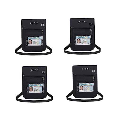 LIFKOME Reiseutensilien Hülle Slash Bauchtasche Nylon Kompakt Für Damen Und Herren Schwarz von LIFKOME