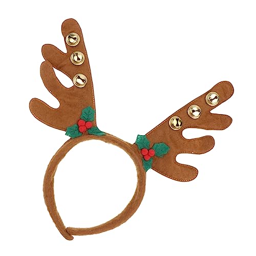 LIFKOME Realistisches Rentier-geweih-stirnband Mit Glöckchen Weihnachtsfeier-kostüme Maskerade Karnevals-accessoire von LIFKOME