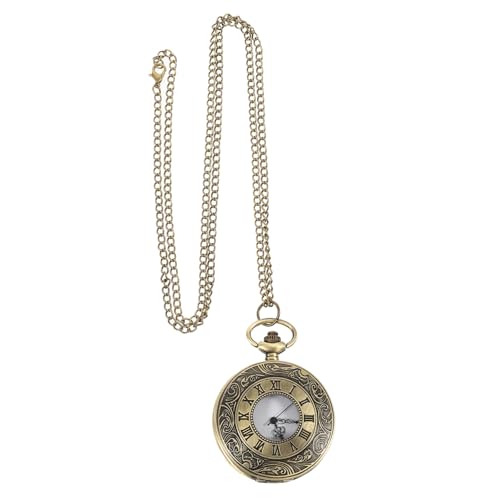 LIFKOME Taschenuhr Vintage Kleine Mechanische Uhr Für Herren Damen Antike Dekorative Uhr Mit Hängekette Leicht Zu Tragen Verstauen Retro Design von LIFKOME