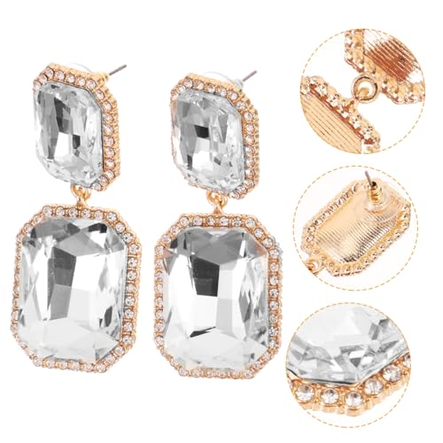 LIFKOME Retro Geometrische Dangle Ohrringe aus Legierung mit Funkelnden und Strasssteinen Statement Ohrhänger für Damen Accessoire für Besondere Anlässe und Alltag von LIFKOME