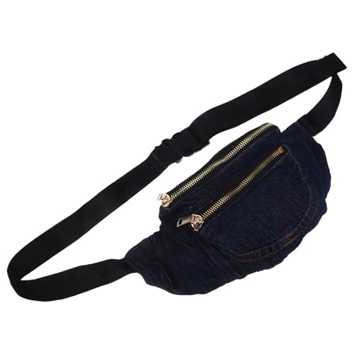 LIFKOME Retro Jeans Bauchtasche Damen Verstellbar Crossbody Bag Modisch Vintage Hüfttasche für Alltag Festival Geschenk von LIFKOME