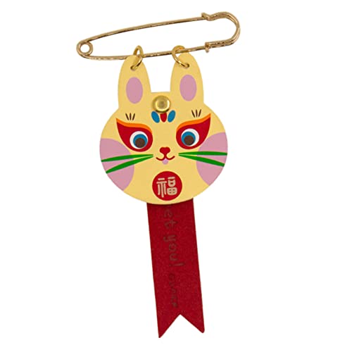 LIFKOME Retro Kaninchenbrosche Chinesischer Stil Häschen Anstecknadel für Kleidung Tasche und Schal für Besondere Anlässe von LIFKOME
