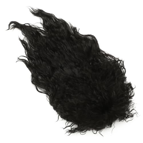 LIFKOME Retro Style Jahre Lange Lockige Perücke Für Männer Verstellbare Synthetikhaarperücke Für Halloween Kostüme Cosplay Und Punk-events Schwarz von LIFKOME