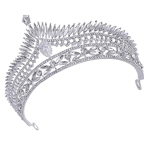 LIFKOME Rhinestone Brautkrone Silber Filigraner Haarschmuck mit Funkelnden Strasssteinen Leichtes Diadem für Hochzeit Geburtstag und Festliche Anlässe Eleganter Schmuck für Braut und von LIFKOME