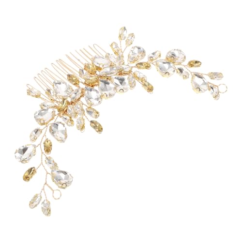 LIFKOME Rhinestone Haarkamm Seitlich Einsteckbar Brautschmuck Hochzeits Accessoire mit Funkelnden Strassperlen für Braut und Brautjungfern Kombination aus Klassisch und Modern von LIFKOME