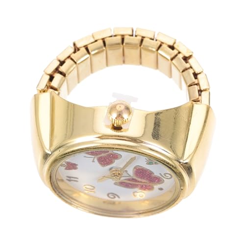 LIFKOME Schmetterlings Ringuhr Damen Ring Uhr Vintage Fingeruhr Edelstahl Dekorative Uhr Für Geschenke von LIFKOME