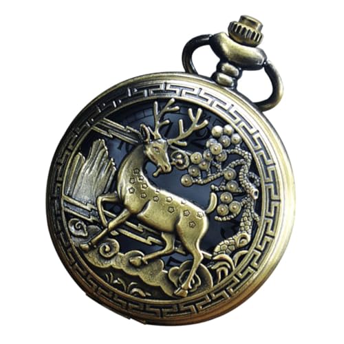 LIFKOME Vintage Taschenuhr Retro Quarz Uhr Tragbare Dekorative Uhr Für Damen Herren Senioren Accessoire Möbeldekoration von LIFKOME