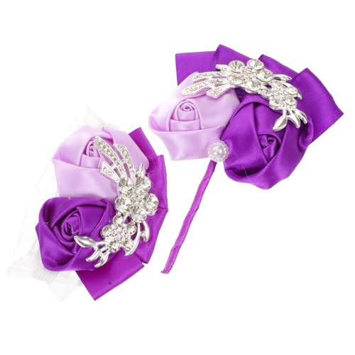 LIFKOME Romantisches Strass-armband Corsage Ansteckblume Satin-rosen Handgelenkschmuck Hochzeits Brautjungfern-accessoire Leichtes Vielseitiges Braut Dunkellila LIFKOME Romantisches Strass-armband Corsage Ansteckblume Satin-rosen Handgelenkschmuck Hochzeits Brautjungfern-accessoire Leichtes Vielseitiges Braut Dunkellila von LIFKOME