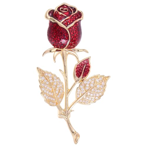 LIFKOME Rosenblumen Brosche Strass Rosenbrosche – Modischer Ansteckschmuck – Kleid Accessoire Für Hochzeitsfeiern Geburtstage Und Formelle Anlässe von LIFKOME