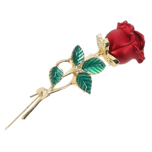 LIFKOME Rote Rosenblumenbrosche Für Damen Anstecknadel Für Anzüge Revers-rosenbrosche Modeschmuck Party-anstecker Anstecknadeln von LIFKOME