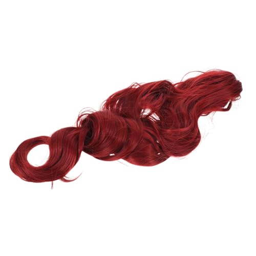 LIFKOME Roter Gewellter Clip Pferdeschwanz Haarteil Voluminöse Synthetische Ponytail Extensions Natürlich Aussehende Lange Locken Fester Sitz Leichtes Styling für Damen und Frauen von LIFKOME