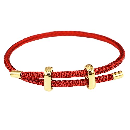 LIFKOME Rotes Seilarmband Damen Verstellbar Glücksarmband Schutz Symbol Freundschaft Schmuck für Geburtstag Hochzeit Valentinstag Neujahr von LIFKOME