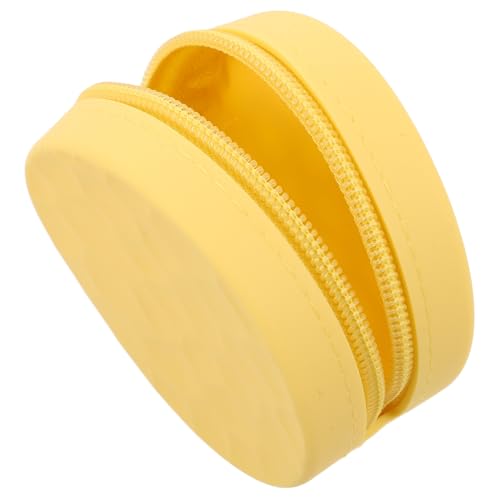 LIFKOME Süße Silikon Geldbörse Für Münzen Kopfhörer Und Kleine Gegenstände Runder Organizer Für Unterwegs Einfach Zu Verstauen Leicht Und Multifunktional Kunstgelb von LIFKOME