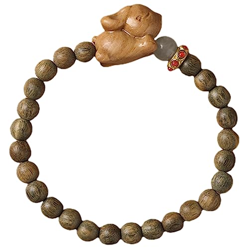 LIFKOME Sandelholz Armband für Runde Holzperlen Handgefertigtes Armband für Freunde Glücksbringer und Geschenkidee für Damen und Herren von LIFKOME