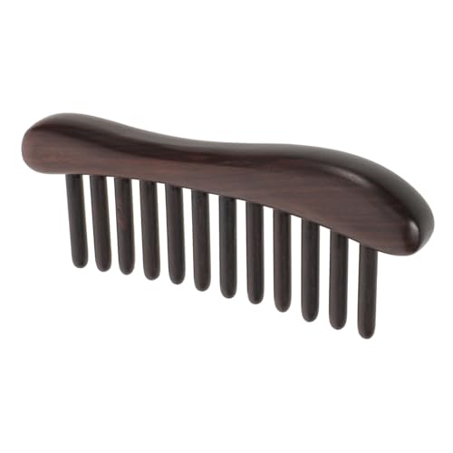 LIFKOME Sandelholz Massagekamm mit Breiten Zähnen Holz Kopfhaut Massager Kamm für Entspannende Kopfhautpflege und Sanftes Entwirren Langlebiges Haarpflege-tool für Frauen und Männer von LIFKOME