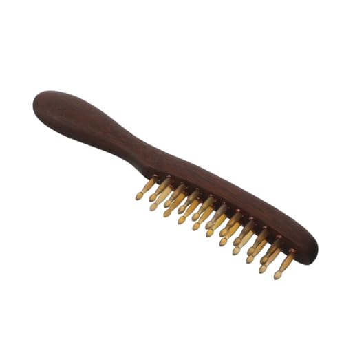 LIFKOME Sandelholz Massagekamm mit Doppelter Stiftreihe Natürlicher Duft Langlebig und Handpoliert Sanfte Kopfmassage und Entwirrung für Nasses und Trockenes Haar Geeignet für Damen und von LIFKOME