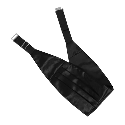 LIFKOME Kummerbund Satz Herren Satin Smoking Taillenband Schwarz Verstellbar Vorgebundener Kummerbund mit Geschenkbox für Hochzeiten Aufführungen und Formelle Anlässe von LIFKOME