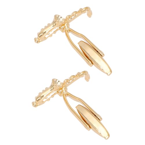 LIFKOME Saxophon Manschettenknöpfe Herren Goldfarben Musik Accessoire Hemd Ärmel Schmuck für Business und Festliche Anlässe von LIFKOME