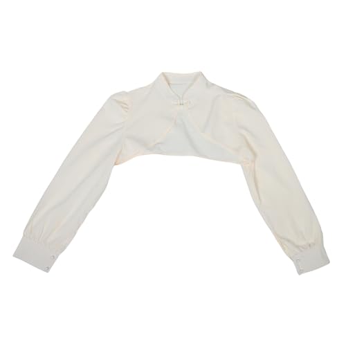 LIFKOME Pullover Bolero Shrug Für Damen Falscher Hemdkragen Bolero-jacken Chiffon-oberteil Abnehmbare Kragen Herbstmode Sport-shrug von LIFKOME