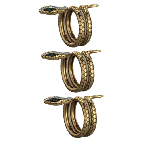 LIFKOME Schlangen Ringe Kinder 3 Stk Schlangenring Fingerring Ringe Für Tierische Fingerringe Kreativer Fingerring Punk- Freundschaftsringe Bescherung Weihnachten Kupferring Vielseitiger von LIFKOME