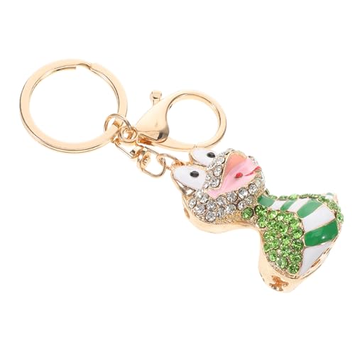 LIFKOME Schlangen-schlüsselanhänger Schlangenförmiger Für Autoschlüssel Strasssteine Dekorativer Schlangen-schlüsselring von LIFKOME