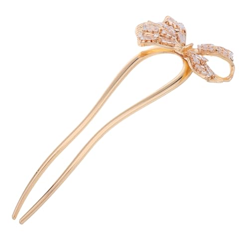 LIFKOME Vintage Französische U-förmige Haarnadeln Mit Strass-schleifen Goldene Haarklammern Für Hochsteckfrisuren Haarschmuck Für Damen Und Mädchen Stylische Haaraccessoires von LIFKOME