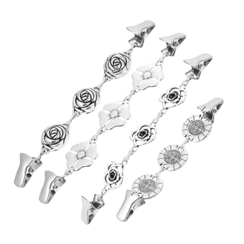 LIFKOME 4 Stück Strickjacken-verschlüsse für Damen Modische Pullover-/schal-clips Aus Legierung Zufälliges Anklipsen Im Vintage-look von LIFKOME