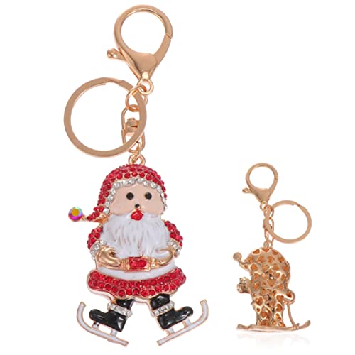 LIFKOME Schlüssel Anhänger Für Ältere Menschen Dekorativer Taschenanhänger Weihnachtsdekoration Zum Aufhängen Handtaschenanhänger Weihnachtskarikatur-schlüsselbund Taschenzubehör Legierung von LIFKOME