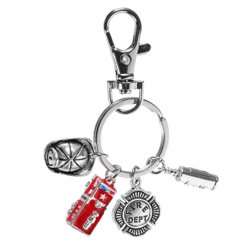 LIFKOME Schlüsselanhänger Männer Feuerwehr Schlüsselanhänger Auto-Schlüsselanhänger feuerwehrmann Sicherheitshelm Anhänger Brieftasche Kette Schlüsselaccessoires für Damen von LIFKOME