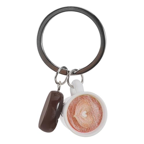 LIFKOME Schlüsselanhänger Mit Kaffeemotiv Ornament Hängender Anhänger Schlüsselanhänger Handtasche Kaffeebohnen-anhänger Zarte Espresso-elemente von LIFKOME