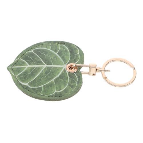 LIFKOME Compatible Air Tags Halter Mit Pu Schlüsselanhänger Blätterdesign Für Haustiere Und Gepäck Integrierter Schutz Für Zugangskarten Und Schlüssel Leicht Und Tragbar von LIFKOME