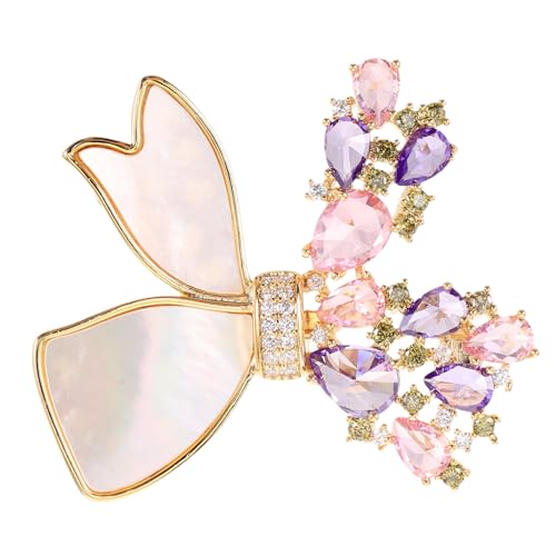 LIFKOME Schmetterling Brosche Pin Handgefertigt Funkelnde Strasssteine Leichter Anstecknadel Schmuck für Damen Modisches Accessoire für Hochzeiten Partys Mäntel Kleider Pullover von LIFKOME