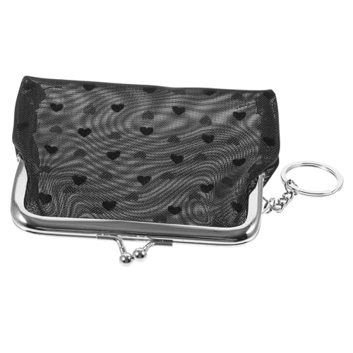 LIFKOME Kreditkartenetui Mit Schlüsselring Geldbörse Für Münzen Und Karten Praktischer Begleiter Für Id Und Kleine Gegenstände Transparentes Design Mit Herzmotiv von LIFKOME