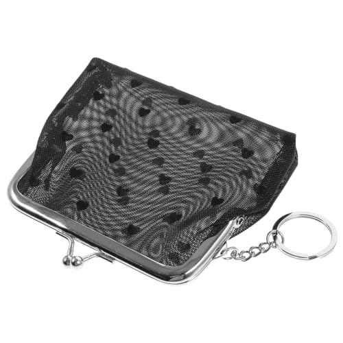 LIFKOME Kartenhalter Mit Schlüsselring Und Transparentem Fach Für Id Und Buskarten Süßes Herzdesign Praktischer Schlüsselanhänger Münzfach Für Täglichen Gebrauch von LIFKOME