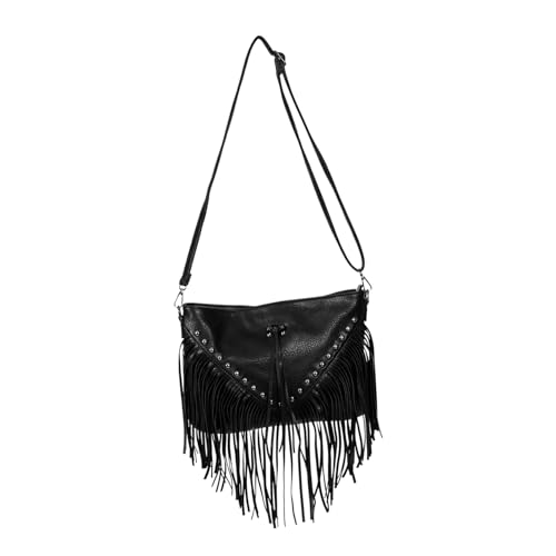 LIFKOME Schultertasche Für Damen Kleine Umhängetasche Mit Quasten Design Für Outdoor Shopping Reisen Und Einkaufen Geeignet Mit Ausreichend Platz Für Schlüssel Karten Und Kosmetika von LIFKOME