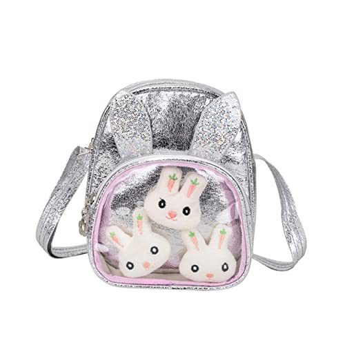 LIFKOME Schicke Tasche Mit Reißverschlussdesign Schultasche Für Kinder Glitzernde Umhängetasche Reisetasche Für Draußen Bequem Und Langlebig von LIFKOME