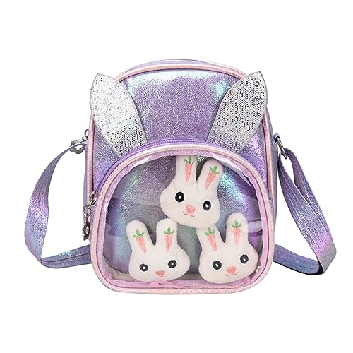 LIFKOME Kinderhandtasche Im Cartoon-Hasen-Design Aufbewahrungstasche Mit Reißverschluss Leicht Zu Tragen Für Kleine Persönlichen Gegenstände von LIFKOME