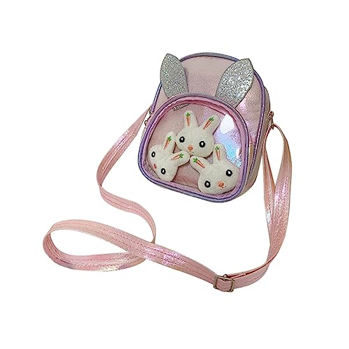 LIFKOME Glitzernde Schultasche Für Junge Mädchen Cartoon Design Tasche Aus Pu-Material Als Einzelne Umhängetasche Für Mädchen Mit Vielen Taschen Für Schlüssel Spielzeug Karten von LIFKOME