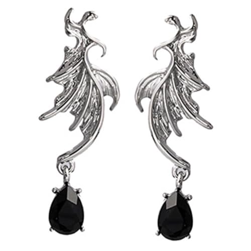 LIFKOME Schwarze Bat Ohrringe für Damen Punk Ohrstecker Hautfreundlicher Modischer Schmuck für Halloween und Alltag Einzigartiges Design Leicht zu Tragen Attraktiver Stil von LIFKOME
