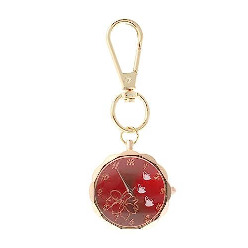 LIFKOME Schwesterntisch Rucksack-schlüsselanhänger Für Mädchen Schlüsselanhängeruhr Für Studenten Digitaluhr Kleine Taschenuhr Tragbare Uhr Taschenuhren Für Herren Digitale Uhren Glas Rot von LIFKOME