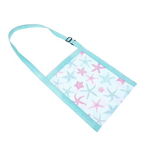 LIFKOME Seashells Mesh Tote Bag Für Mädchen Strandspielzeug Beutel Mit Verstellbaren Trägern Sammeln Von Muscheln Und Spielzeug Am Strand Zufälligem Design von LIFKOME