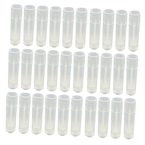 LIFKOME Selbstgemacht Lippenbalsam Röhrchen 30 Stück 5g Nachfüllbar Lippenstift Container Für Make up Und Bastelbedarf Leere Lippenstifthülsen Für Selbstgemacht Kosmetik Bienenwachs von LIFKOME